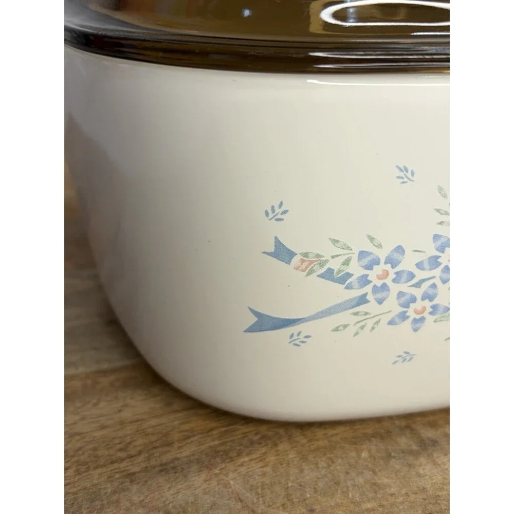CorningWare SYMPHONY 3L  Sandstone A-3-B Casserole Dish w/Amber  Lid Near MInt